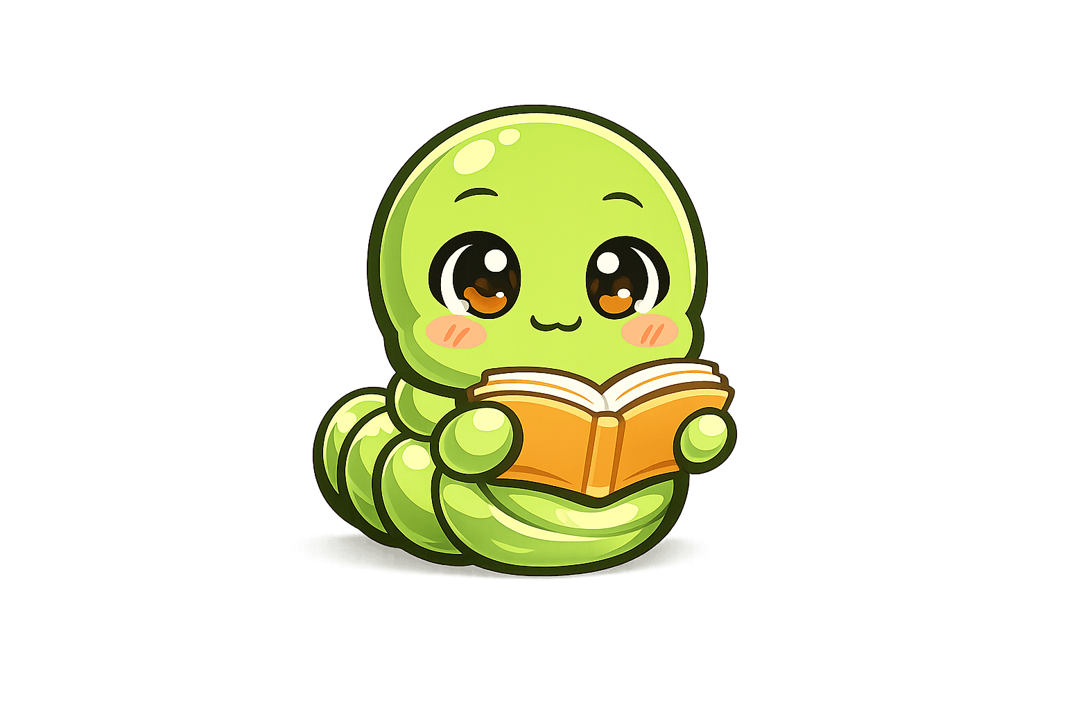 Wormsi reading a book